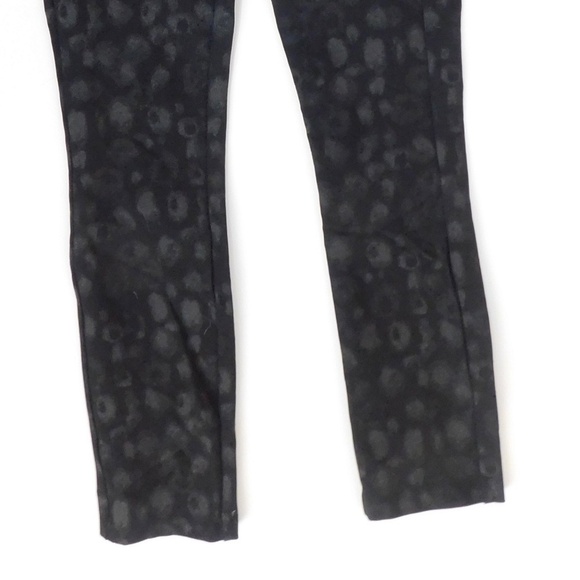 RAG & BONE Simone Leopard Print Zip Pocket Pants Black Gray Animal Crop Size 0 - Picture 6 of 16